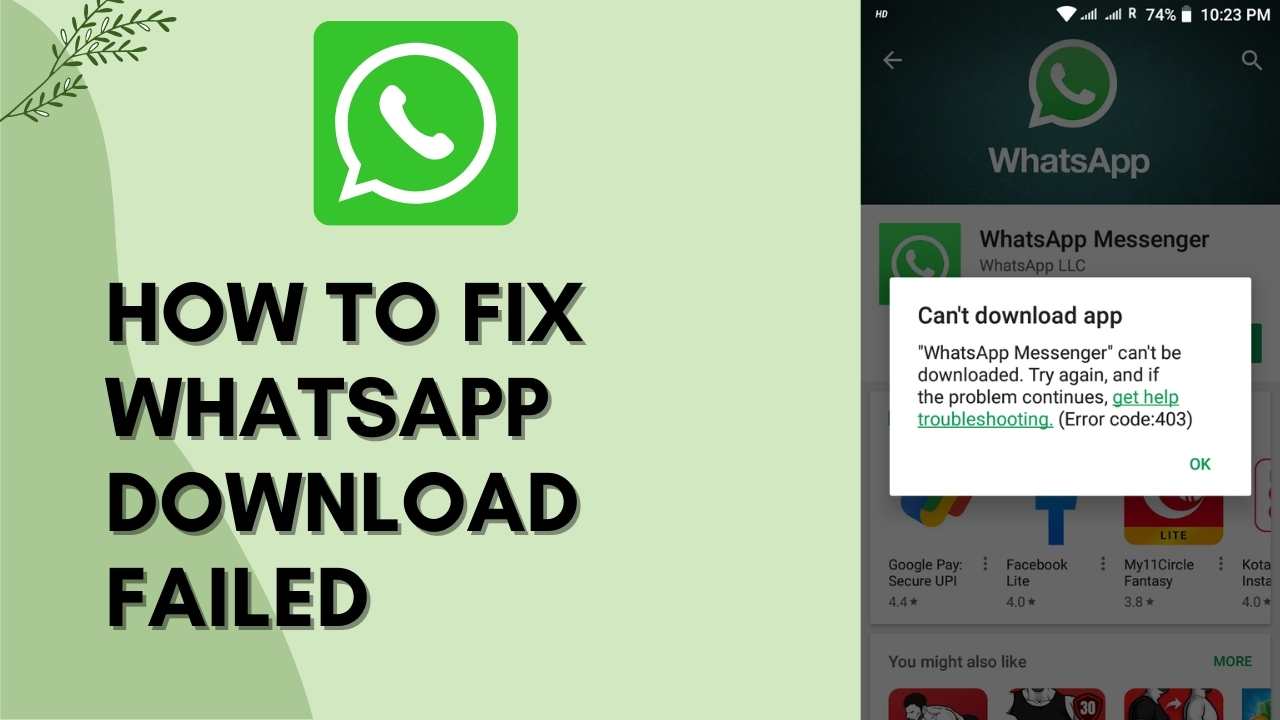 Fix WhatsApp Download Failure